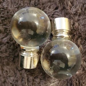 Clear round ball glass lamp finials